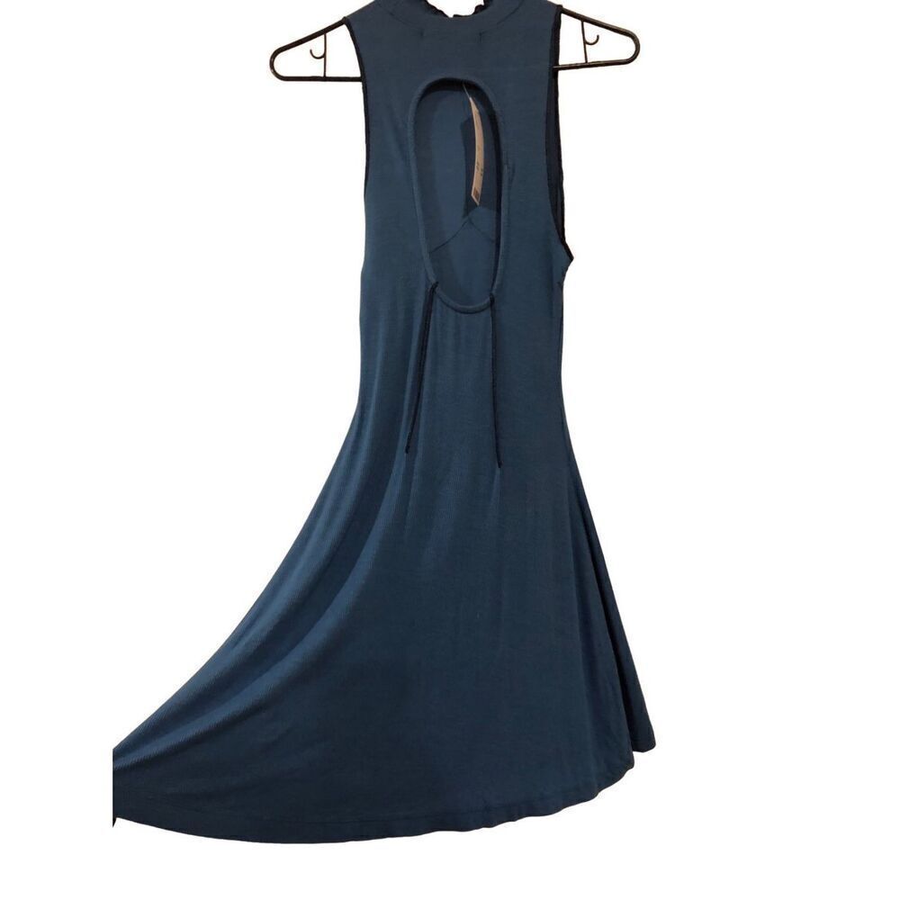 Urban Outfitters NWT Ribbed Fit and Flare Dress high neck peakaboo back